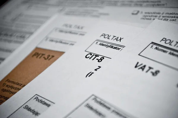 Blank income tax forms — Stock Photo, Image