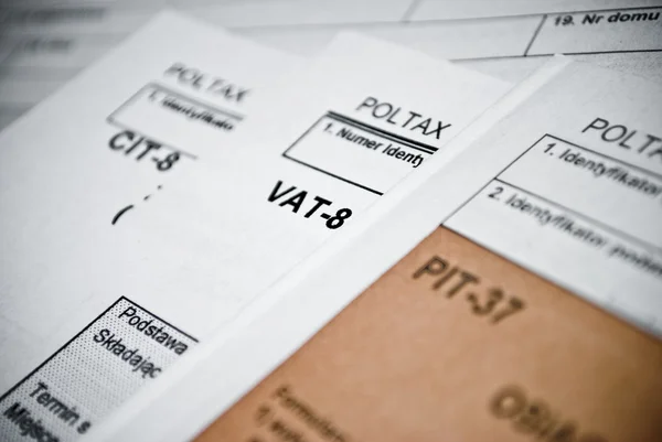 Formularios del impuesto sobre la renta en blanco — Foto de Stock