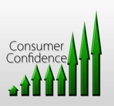 Chart illustrating Consumer Confidence growth clipart