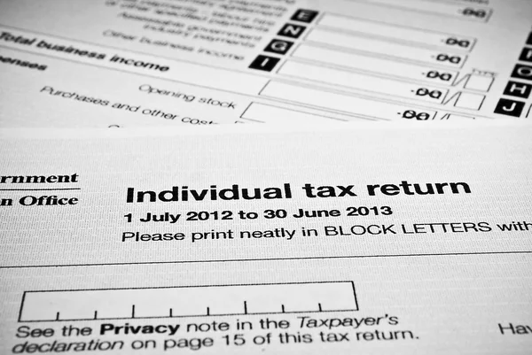 Australian Individual tax return form — Stockfoto