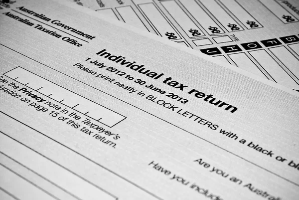 Australian Individual tax return form — Stok fotoğraf