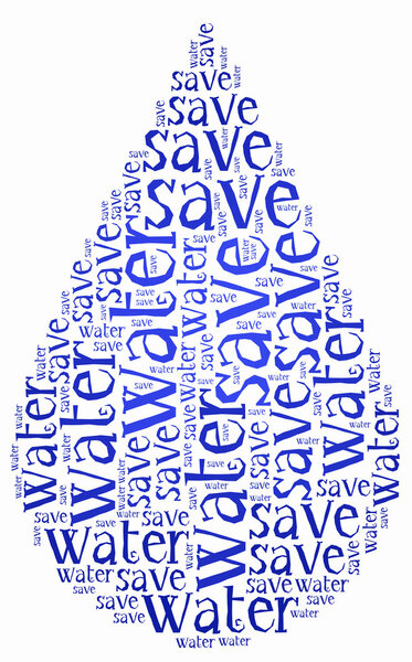 Word cloud World Water Day or water saving related