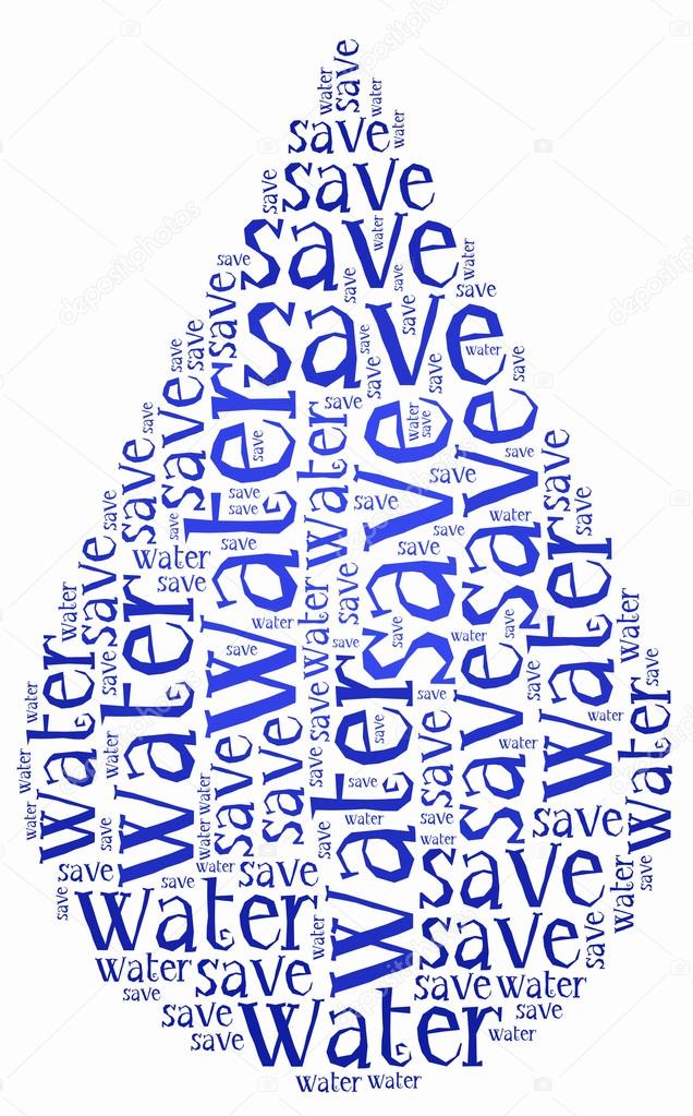 Word cloud World Water Day or water saving related