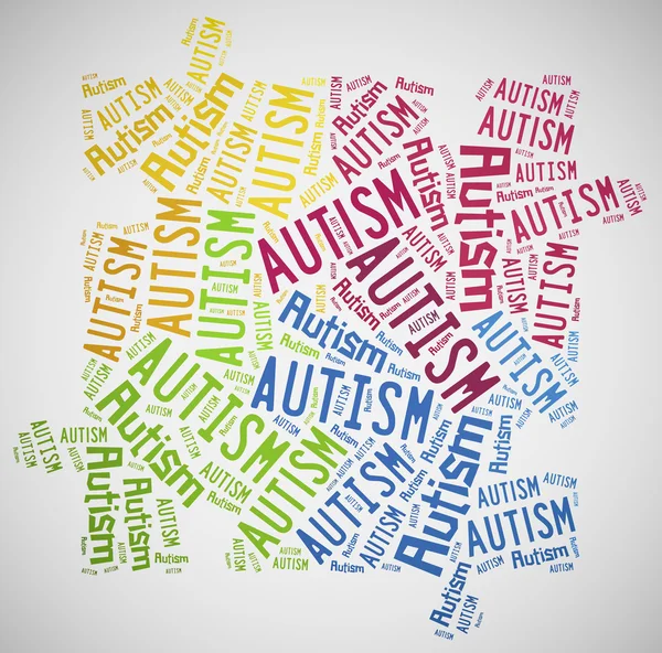 Nube de palabras Autismo relacionado — Foto de Stock