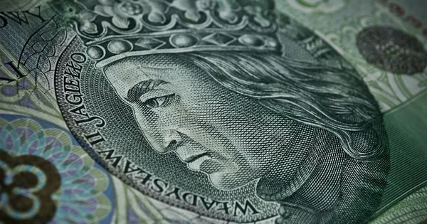 Lengyel papírpénz vagy bankjegyek — Stock Fotó