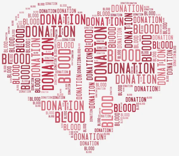 Word cloud blood donation related — Stock Photo, Image