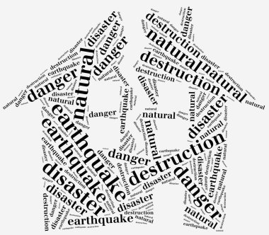 Word cloud illustration related to natural disaster clipart