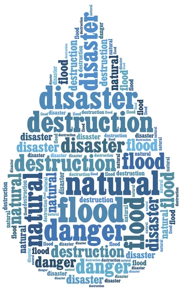 Ilustración de nubes de palabras relacionadas con desastres naturales — Foto de Stock