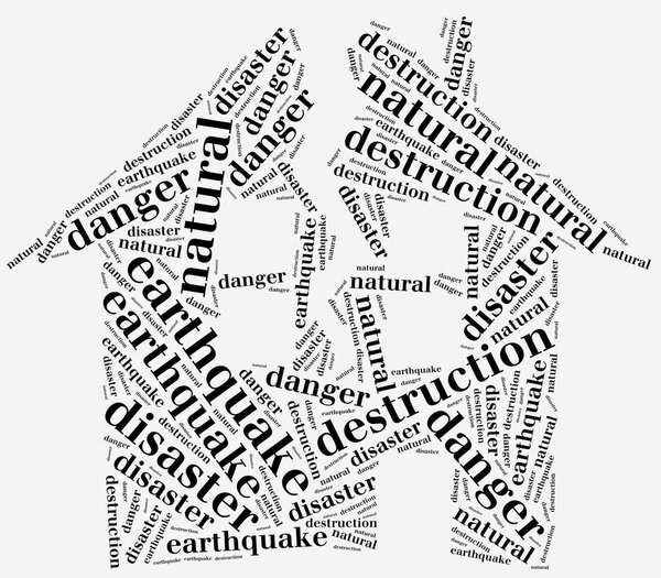 Word cloud illustration related to natural disaster