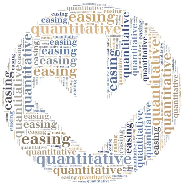 Word cloud concept related to quantitative easing — Zdjęcie stockowe