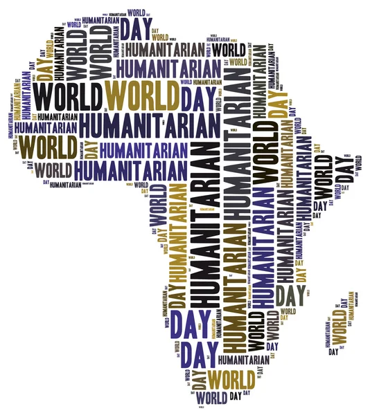 Word cloud illustration relaterade till humanitärt bistånd — Stockfoto