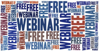 kelime bulutu illüstrasyon Webinar veya e-öğrenme ile ilgili