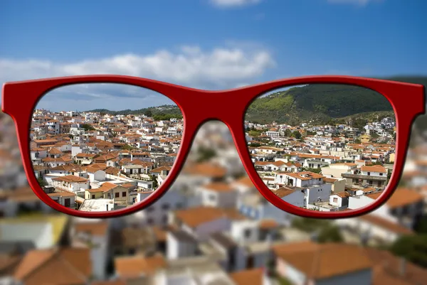 Conceito de mira afiada. Visão turva e nítida . — Fotografia de Stock