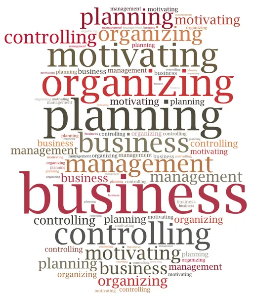 Business management functions. Word cloud illustration. — Stock Photo, Image