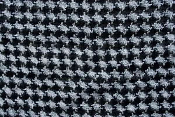 Черно-белый тканевый шарф фон или текстура — стоковое фото