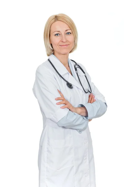 Successful doctor with stethoscope — Stock Photo, Image