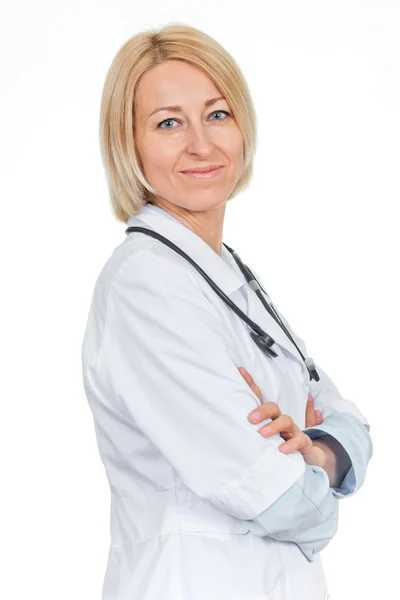 Successful doctor with stethoscope — Stock Photo, Image