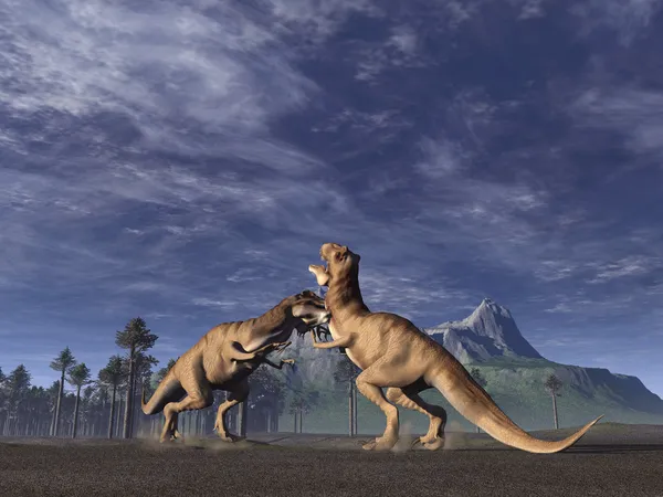 T.Rex kampen — Stockfoto