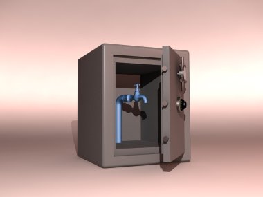 güvenli bir musluk içeren