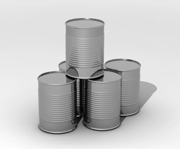 Five cans — Stock Photo, Image