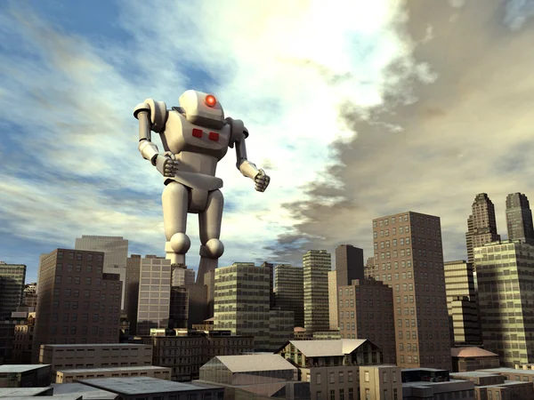 都市の巨大なロボット — ストック写真