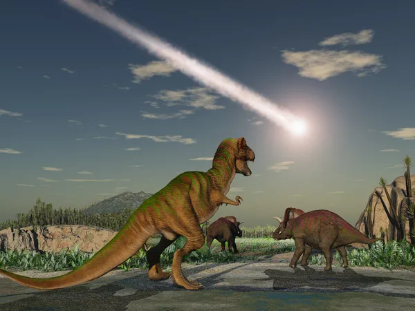 Asteroid that wiped out the dinosaurs — Stock Photo, Image