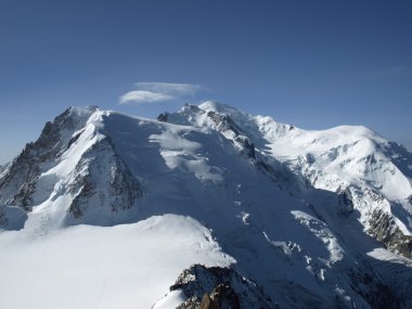 Alps aiguille du midi üzerinden görünümü