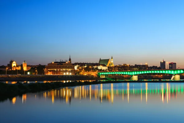 Warszawa nattetid — Stockfoto