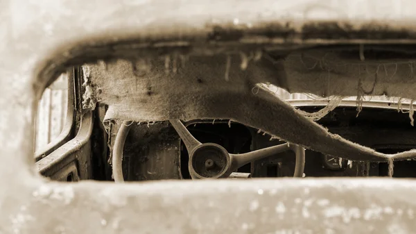 Vrak staré auto — Stock fotografie