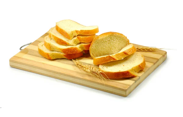Brot auf dem Brett — Stockfoto