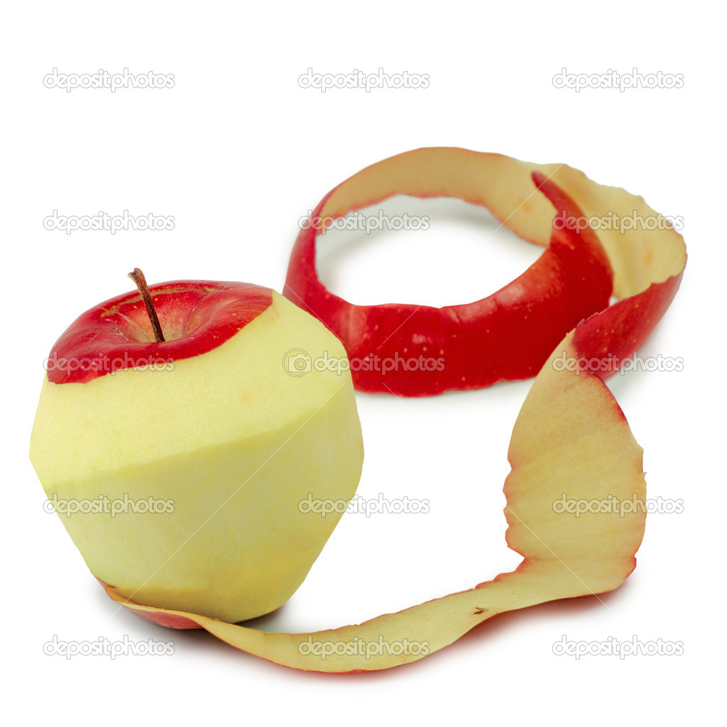 Peeled apple — Stock Photo © cooperr007 26559025