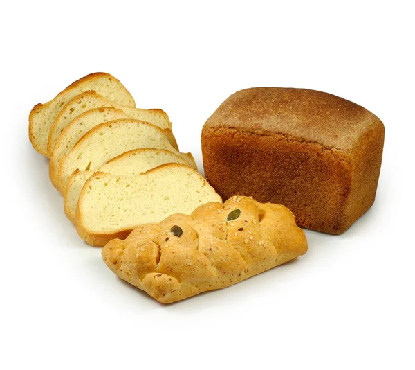 Isolado de pão fatiado — Fotografia de Stock