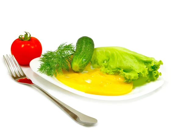 Légumes sur une assiette — Photo