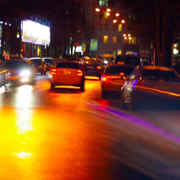 Image of night city route — Stock Photo, Image