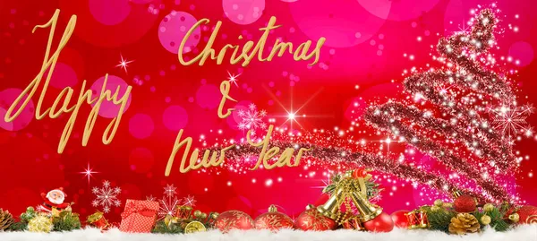 Imagen Hermosas Decoraciones Navideñas Diseño Festivo Feliz Navidad Feliz Año —  Fotos de Stock