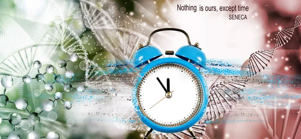 Uma Imagem Relógio Partir Qual Partículas São Separadas Contra Fundo — Fotografia de Stock
