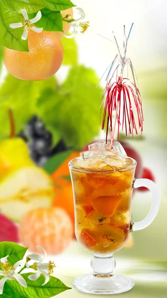 Image Fruit Cocktail Fruit Closeup — Photo