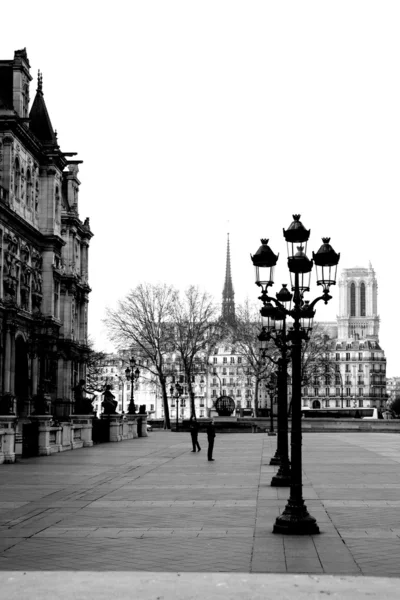 Paris i B&W Stockbild