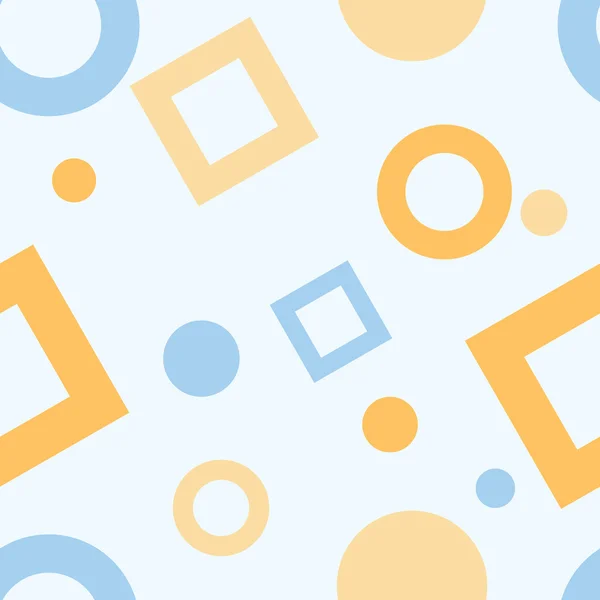 Kék és narancssárga formák Seamless Pattern — Stock Vector