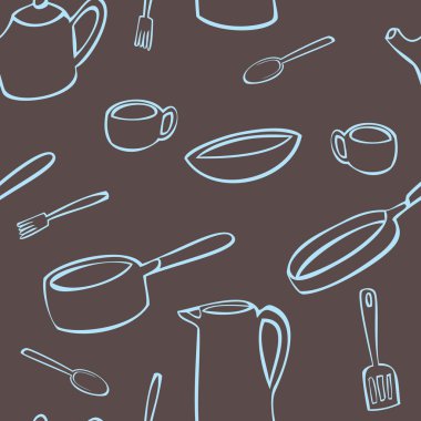 mutfak gereçler desen