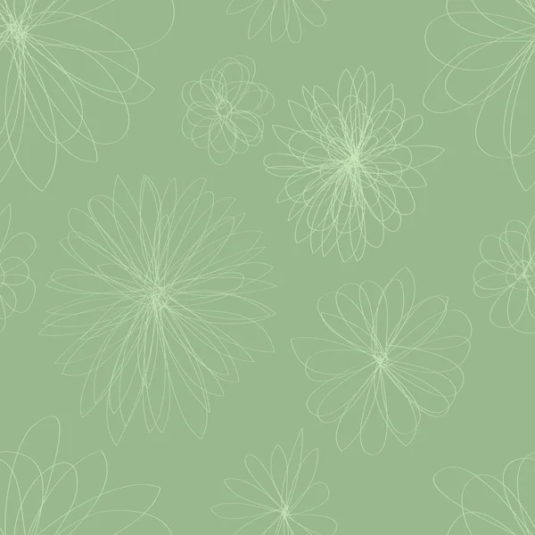 Patrón floral verde — Vector de stock