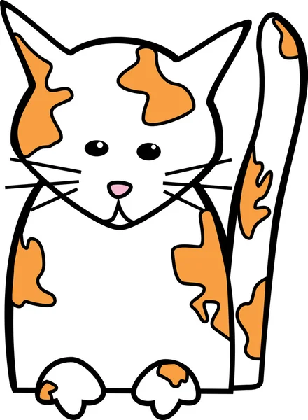Pomarańczowy i biały kot — Wektor stockowy