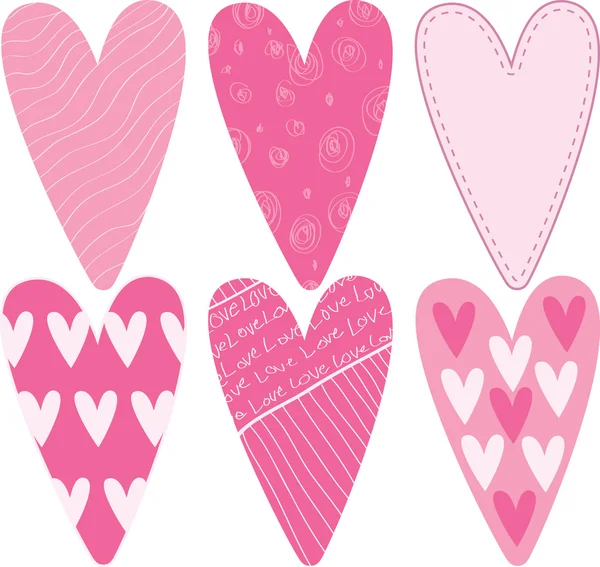 Valentine Hearts Set — Stock Vector