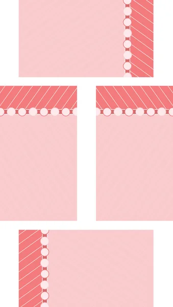 Ροζ Σημείωση κάρτες — Διανυσματικό Αρχείο