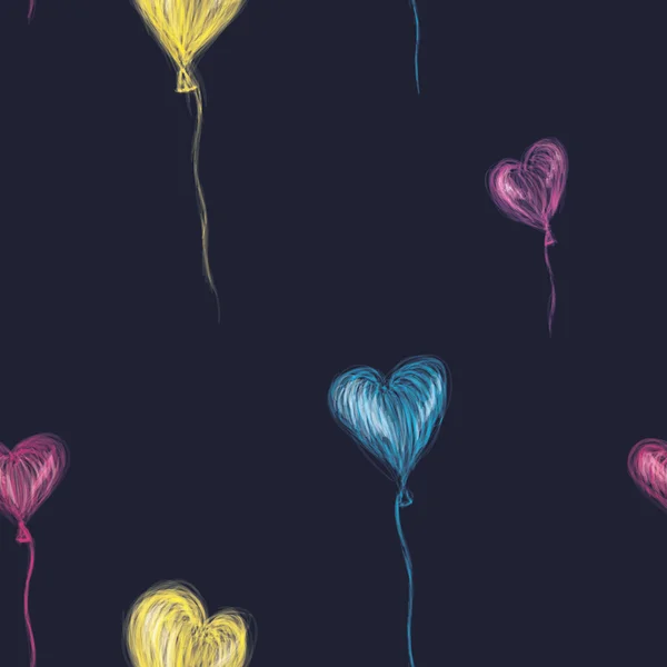 Heart Balloon Pattern — Stock Photo, Image