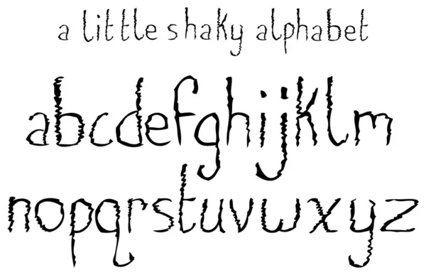 A Little Shaky Alphabet — Stock Vector