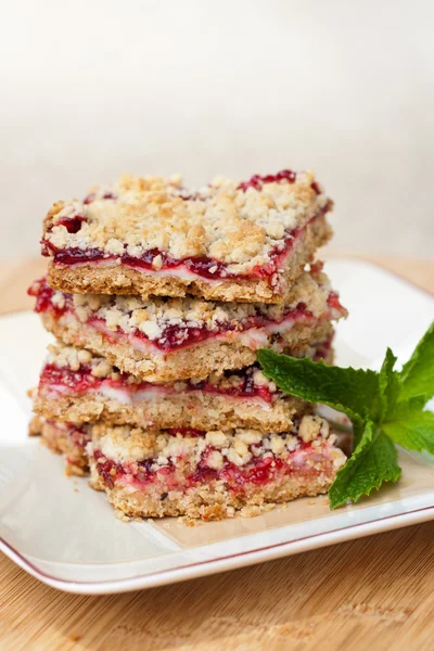 Raspberry bars — Stockfoto