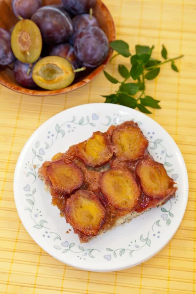 Pflaumenkuchen — Stockfoto