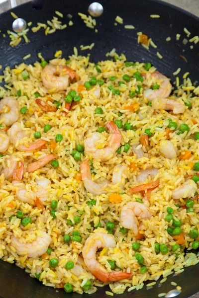 Camarones y arroz — Foto de Stock