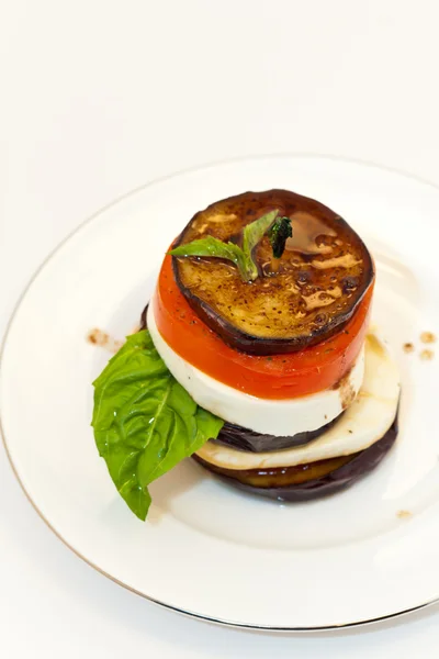 Eggplant Mozzarella Stacks — Stock Photo, Image